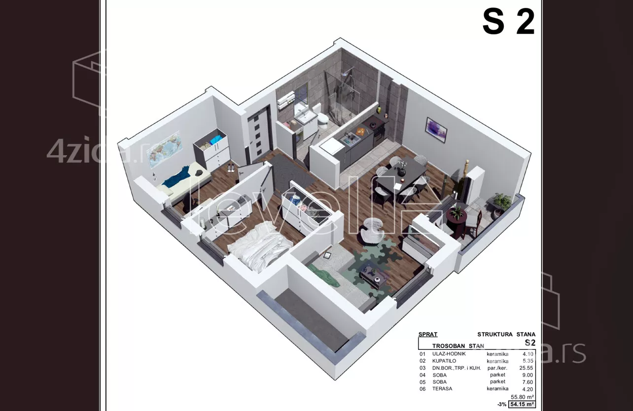 Dvoiposoban stan | 4zida