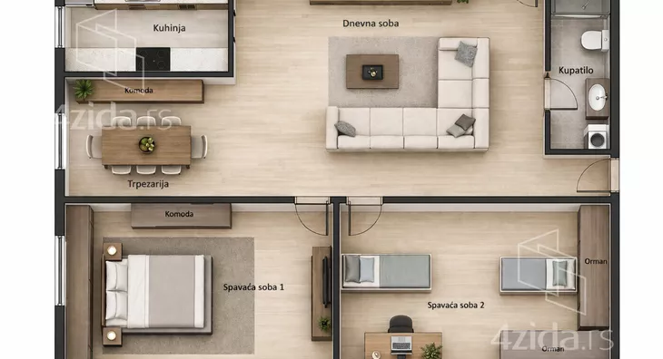 Troiposoban stan | 4zida