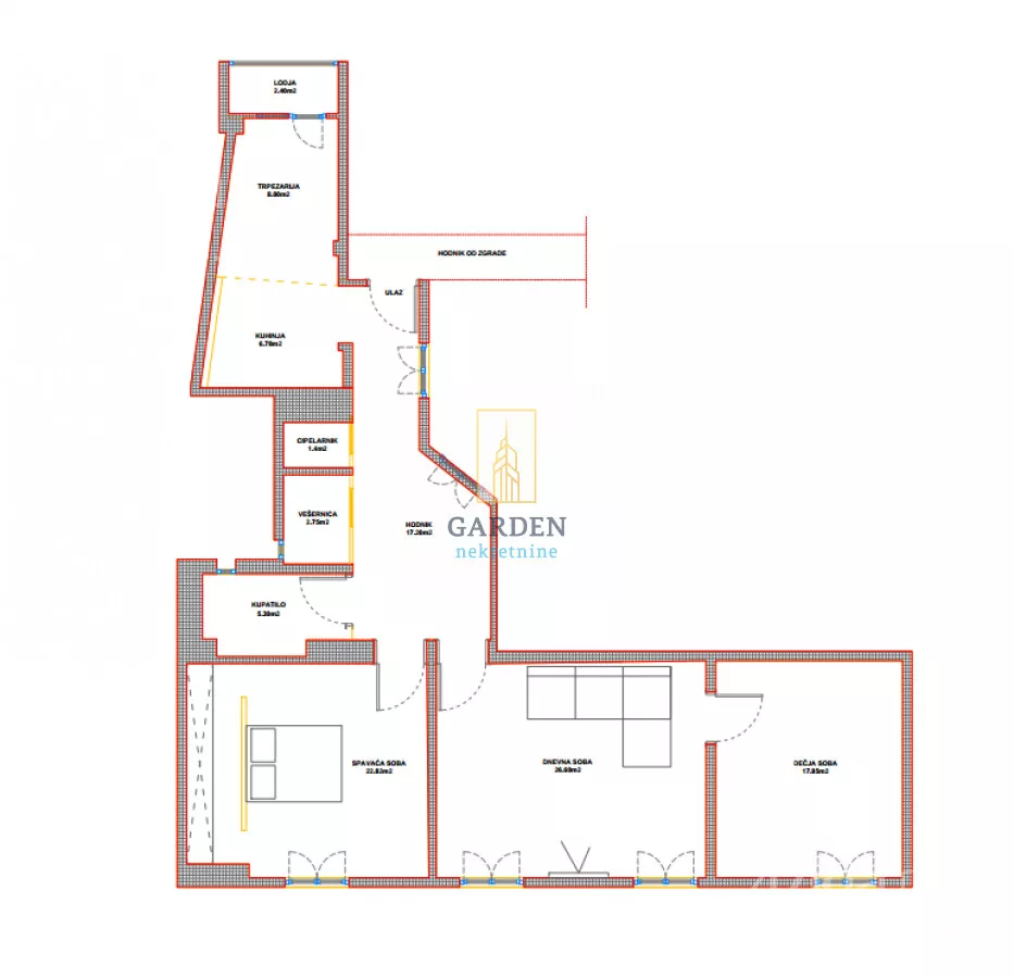 Trosoban stan | 4zida