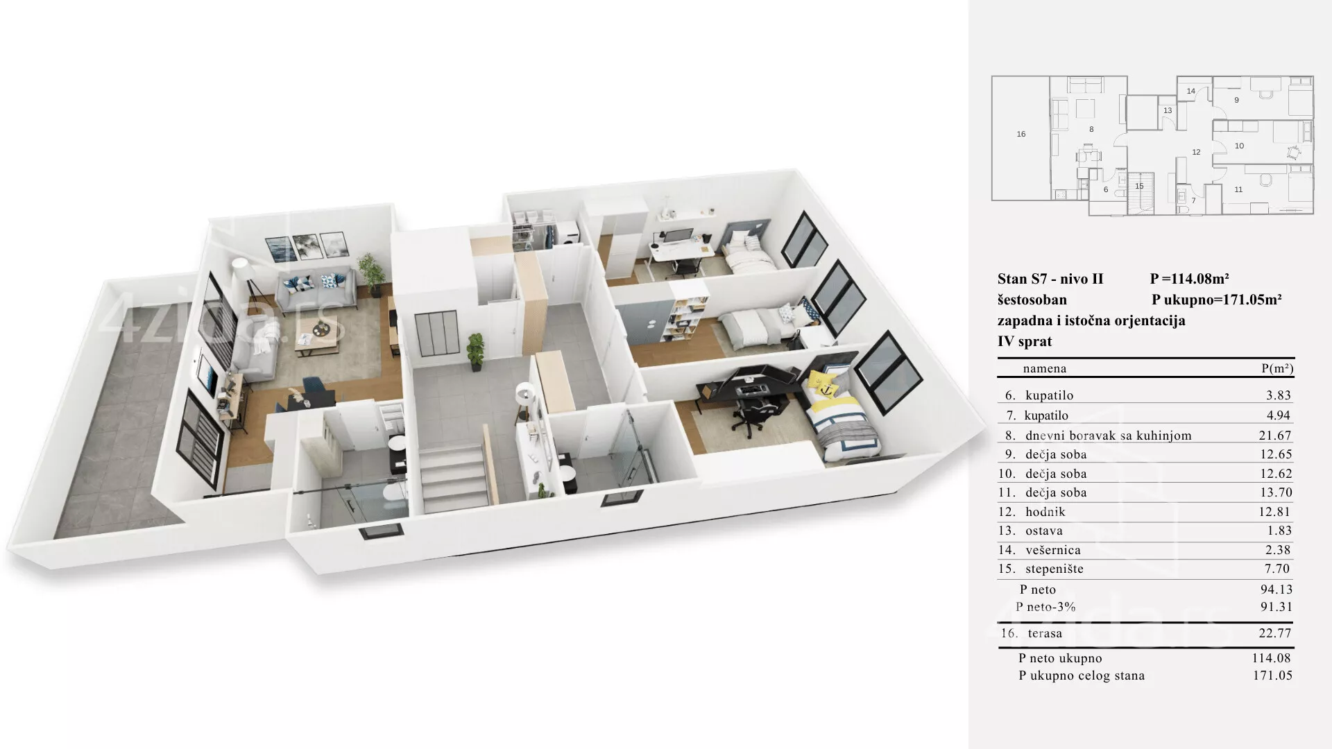 Šestosoban stan | 4zida