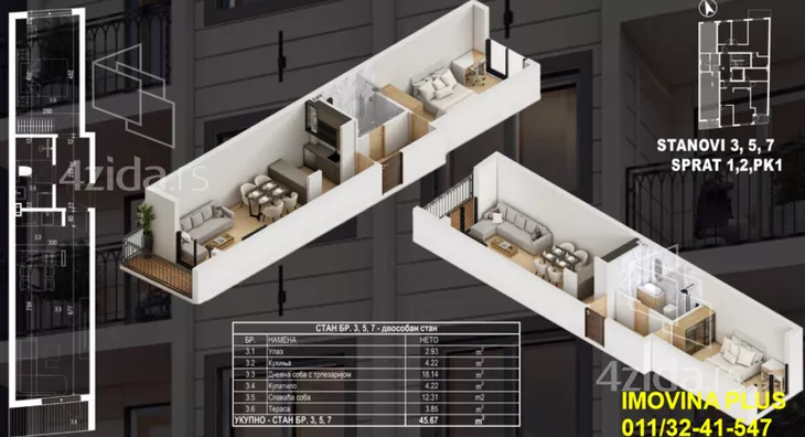 Dvosoban stan | 4zida