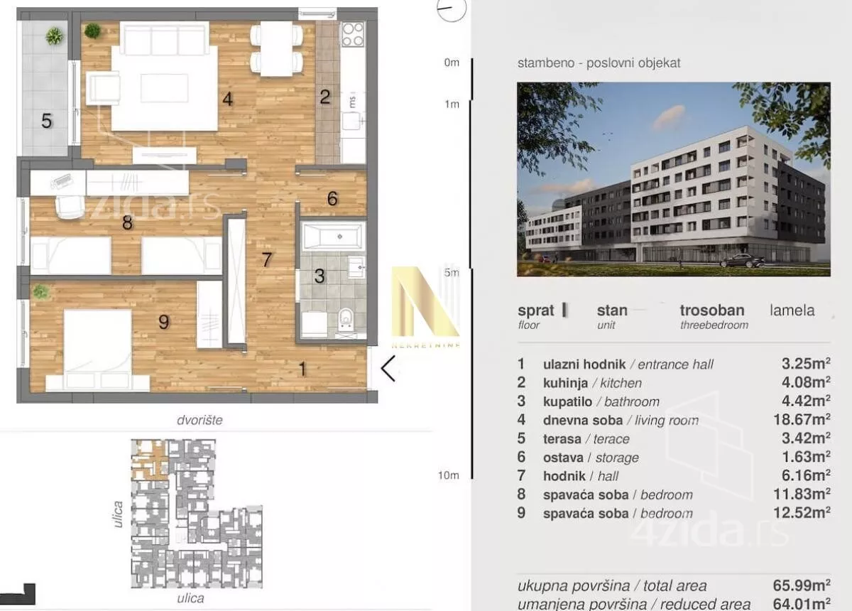 Trosoban stan | 4zida