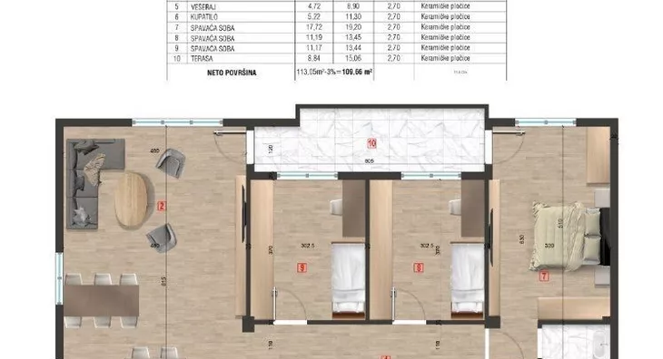 Troiposoban stan | 4zida