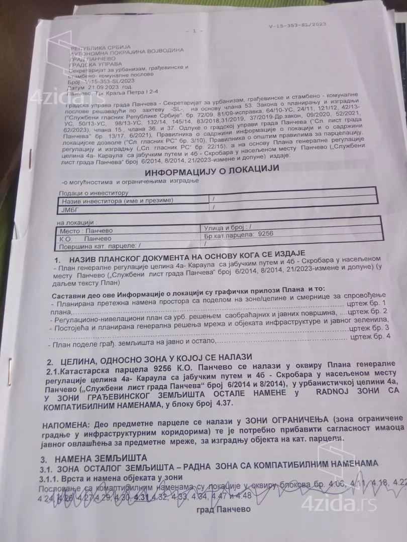 Građevinsko zemljište | 4zida