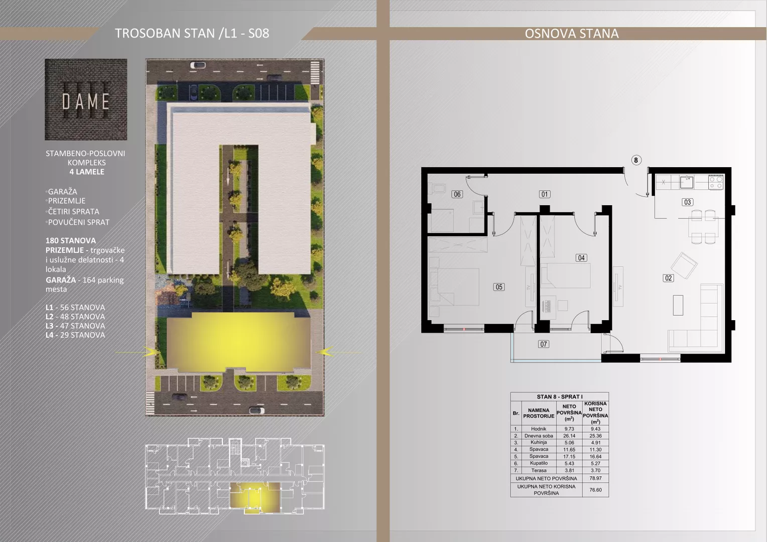 Trosoban stan | 4zida