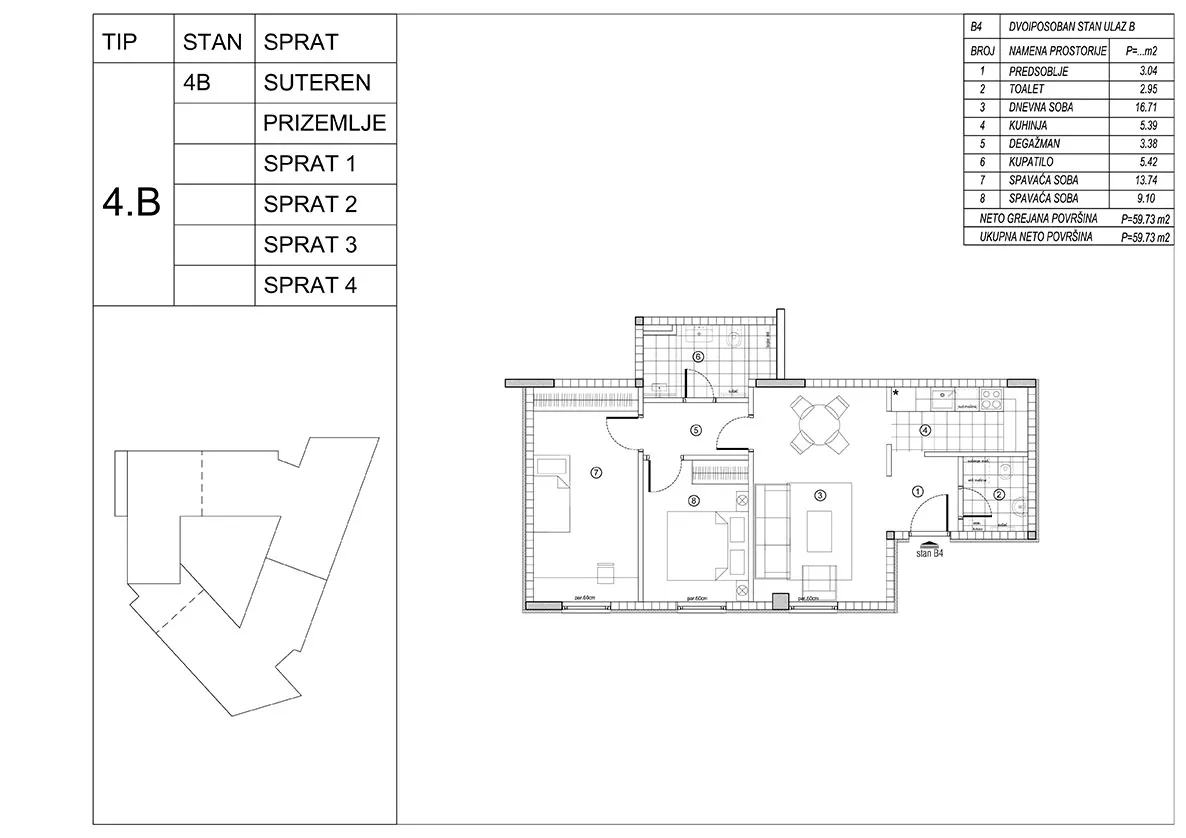 Dvoiposoban stan | 4zida