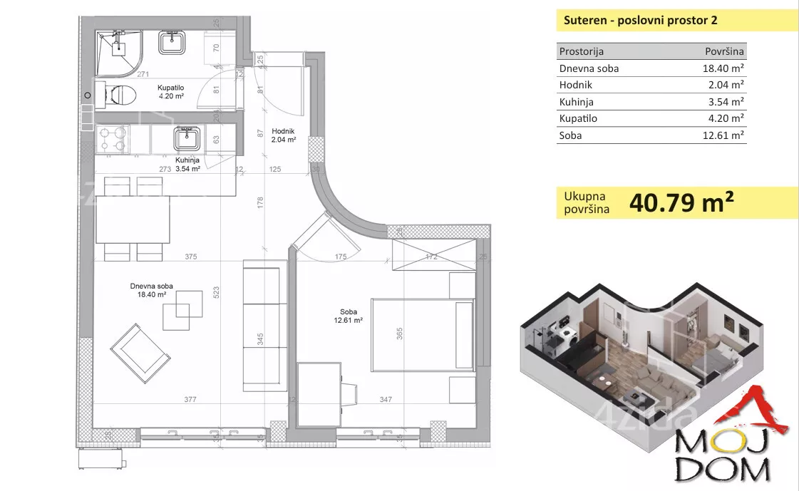 Jednosoban stan | 4zida