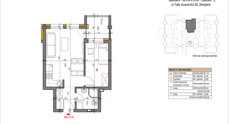 Jednoiposoban stan | 4zida