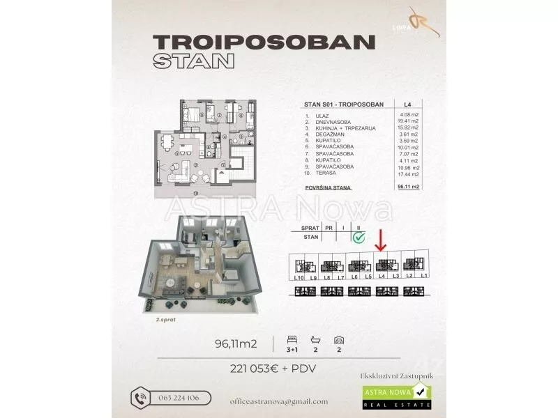 Troiposoban stan | 4zida