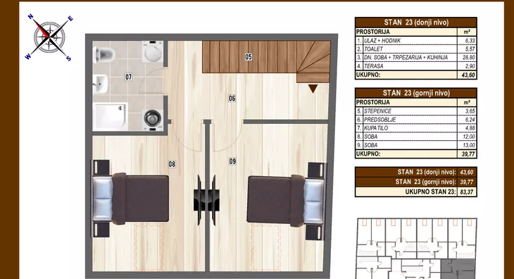 Trosoban stan | 4zida