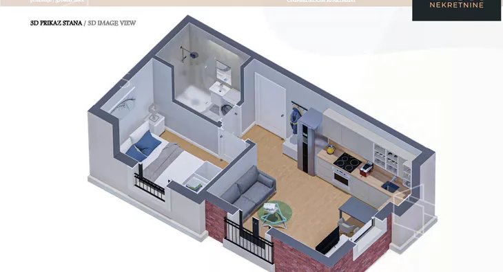 Jednosoban stan | 4zida