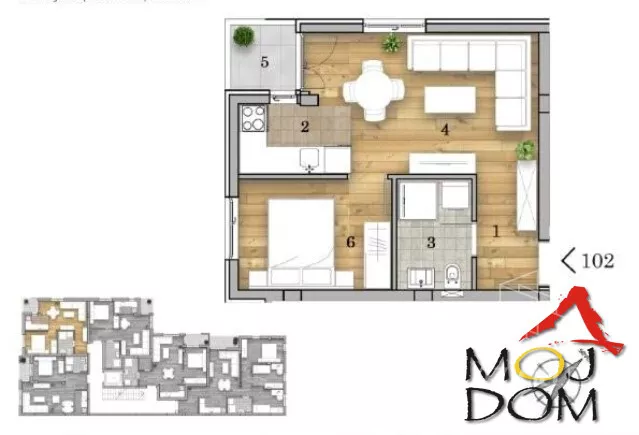 Jednoiposoban stan | 4zida