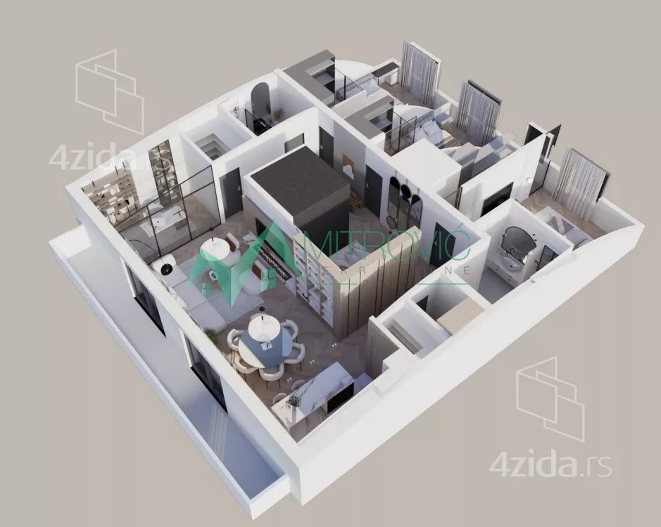 Četvoroiposoban stan | 4zida