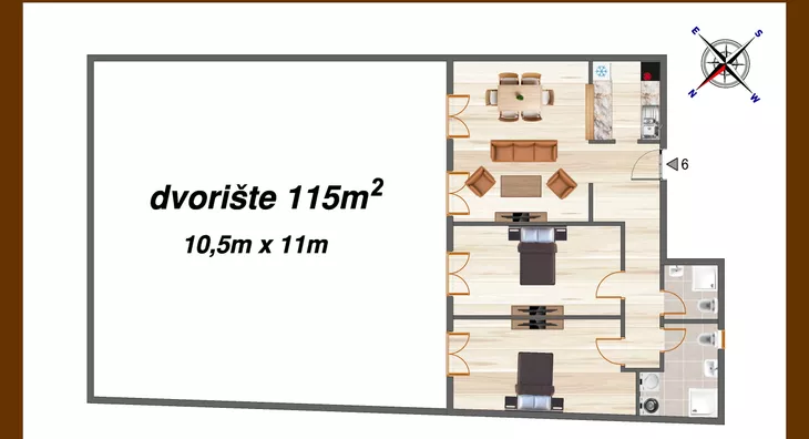 Trosoban stan | 4zida