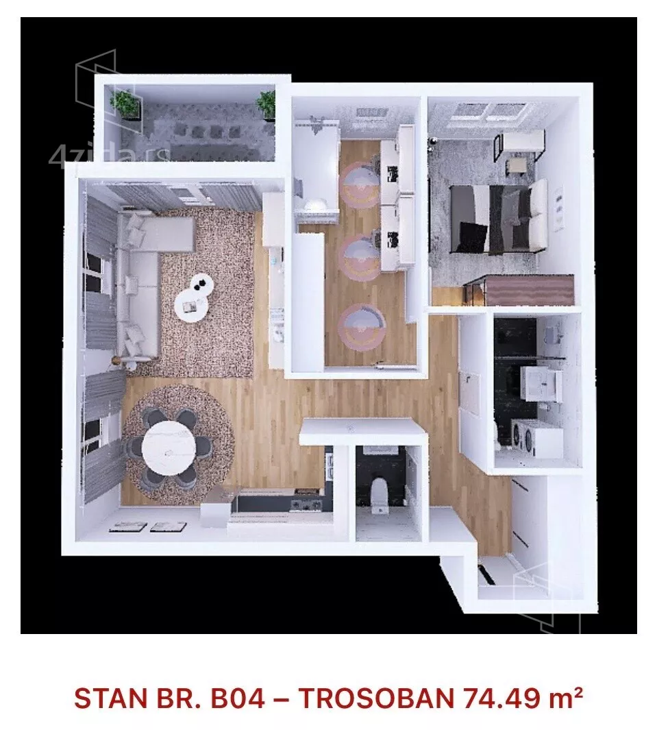 Trosoban stan | 4zida