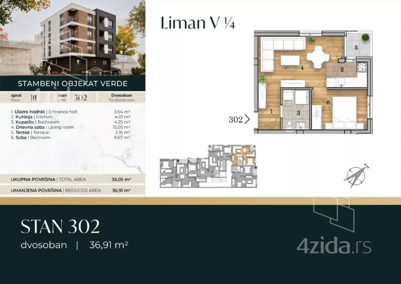 Dvosoban stan | 4zida