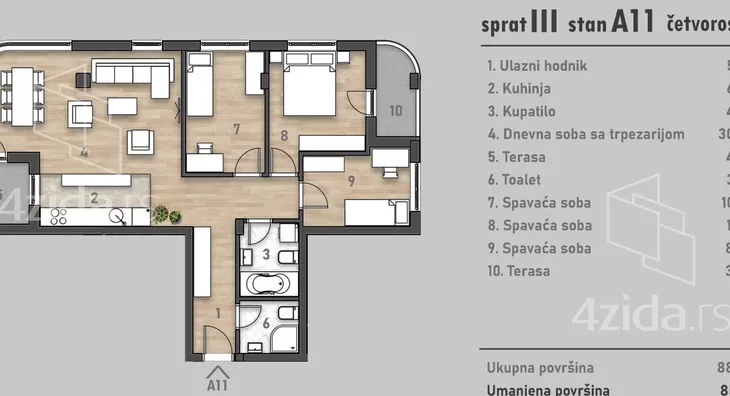 Četvorosoban stan | 4zida