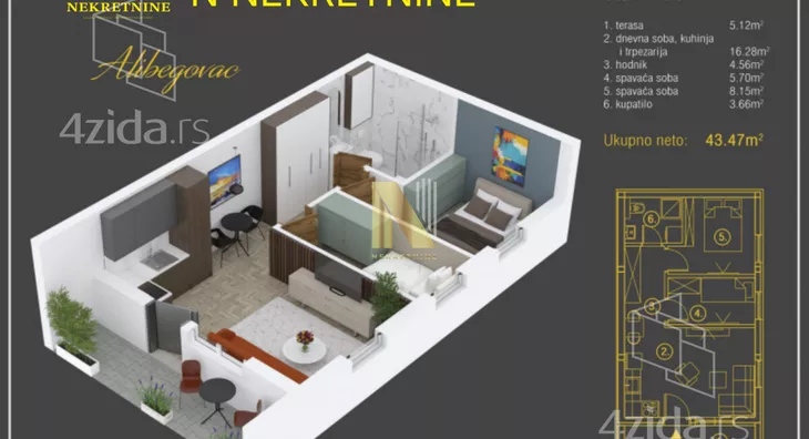 Dvoiposoban stan | 4zida