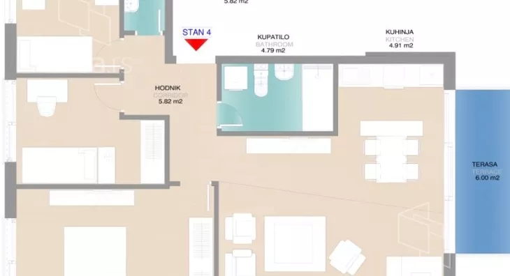 Troiposoban stan | 4zida