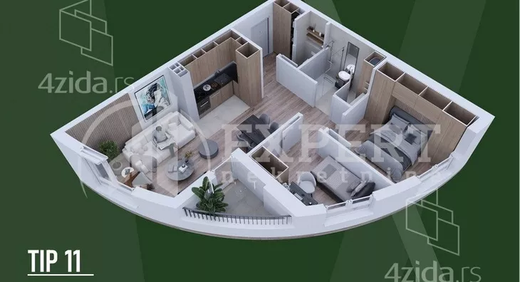 Dvoiposoban stan | 4zida