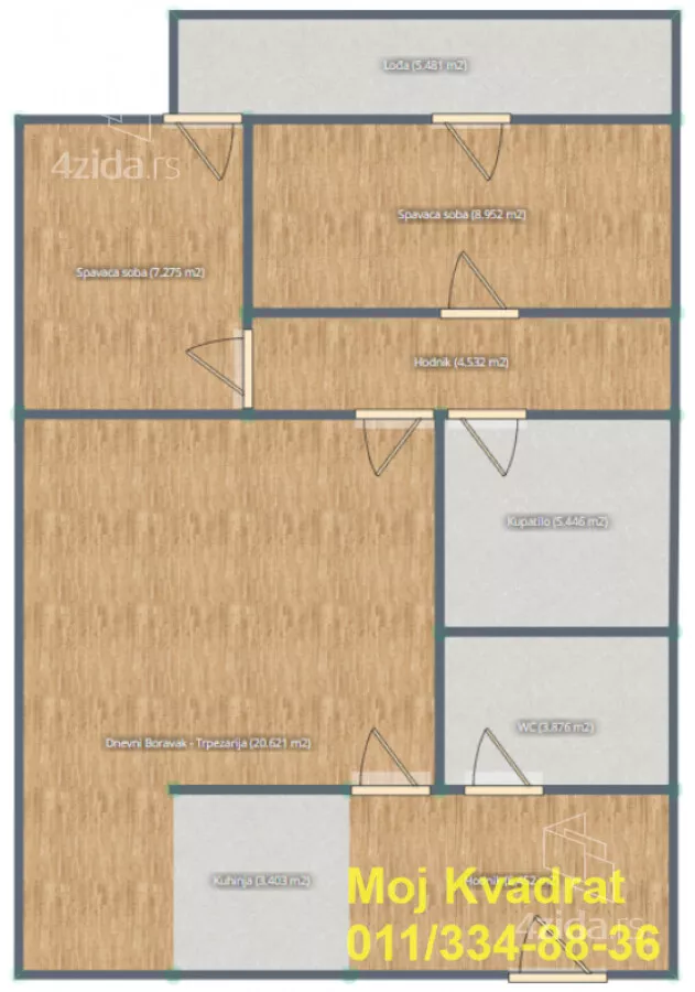 Trosoban stan | 4zida