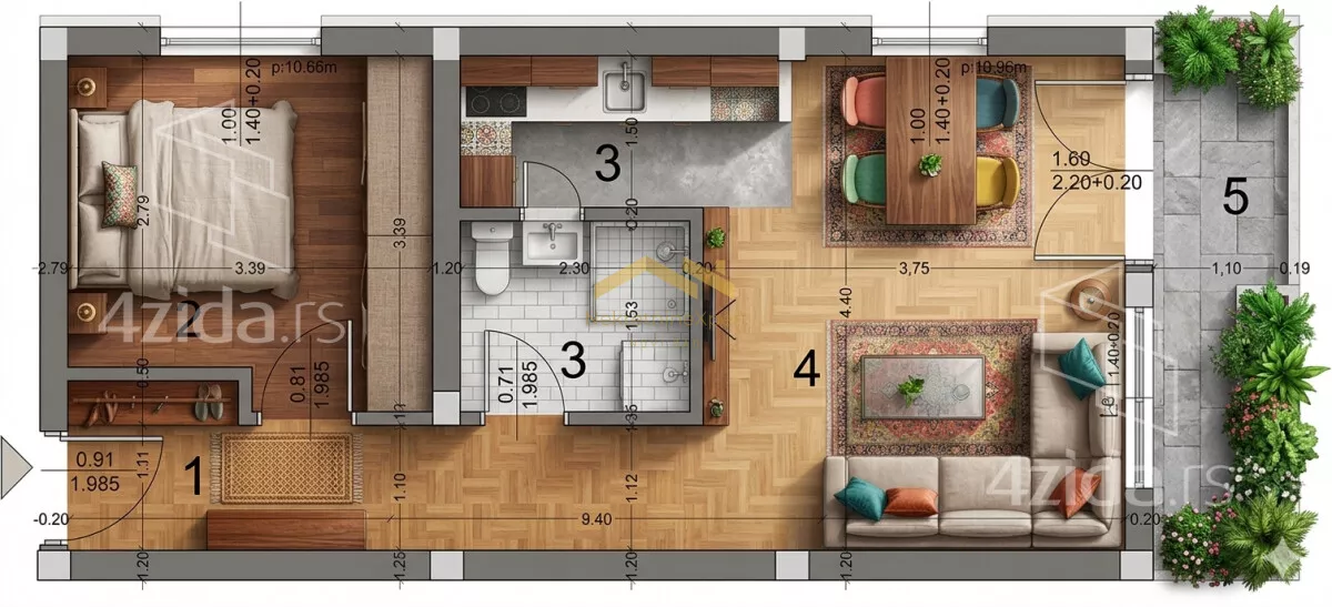 Dvosoban stan | 4zida