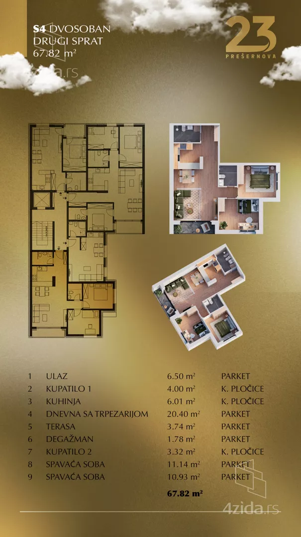 Trosoban stan | 4zida
