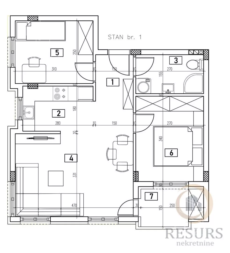 Trosoban stan | 4zida