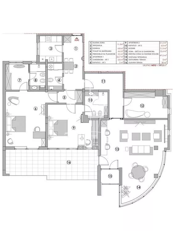 Petosoban stan | 4zida