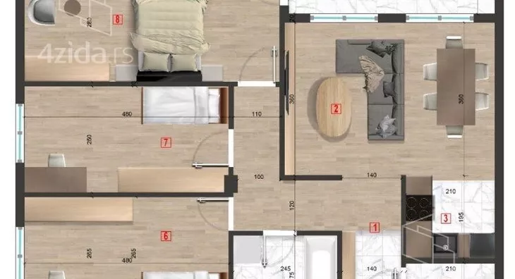 Troiposoban stan | 4zida