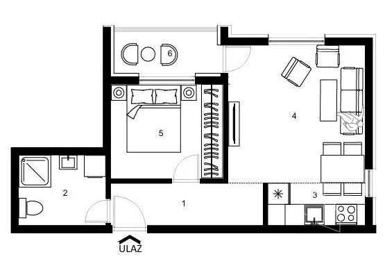 Jednoiposoban stan | 4zida