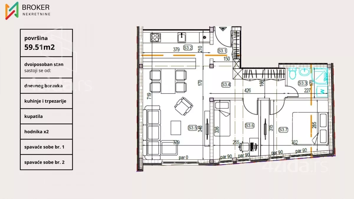 Dvosoban stan | 4zida