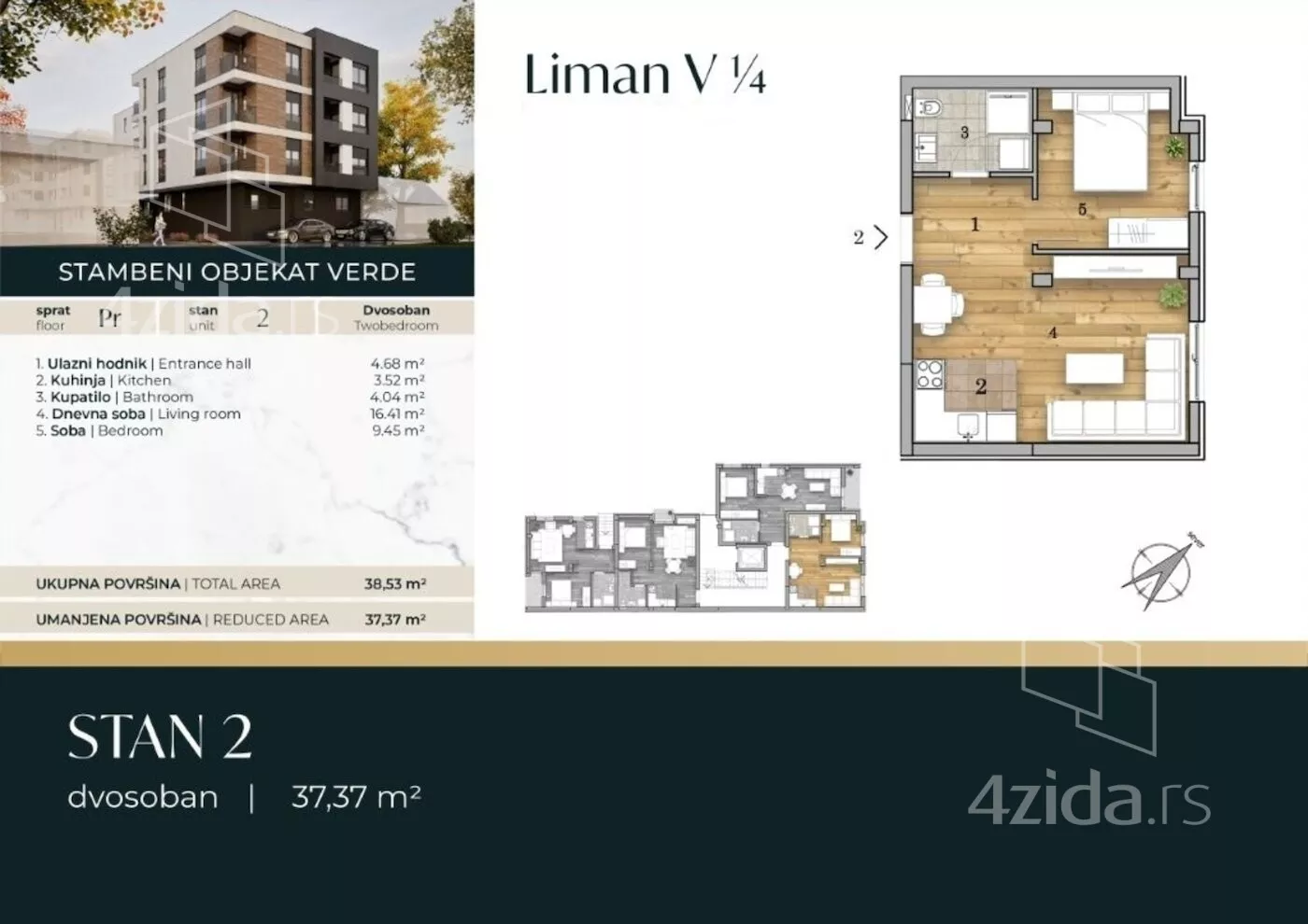 Dvosoban stan | 4zida