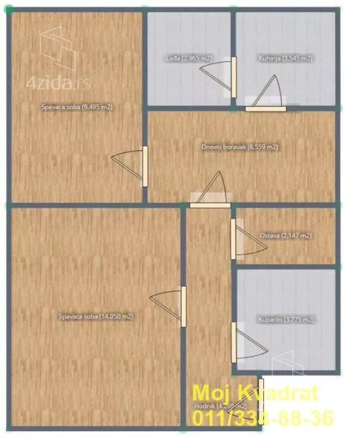 Trosoban stan | 4zida