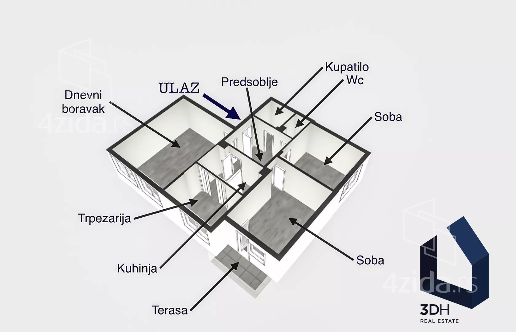 Trosoban stan | 4zida