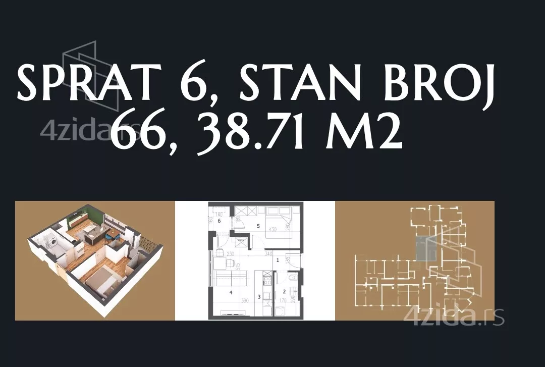 Jednosoban stan | 4zida