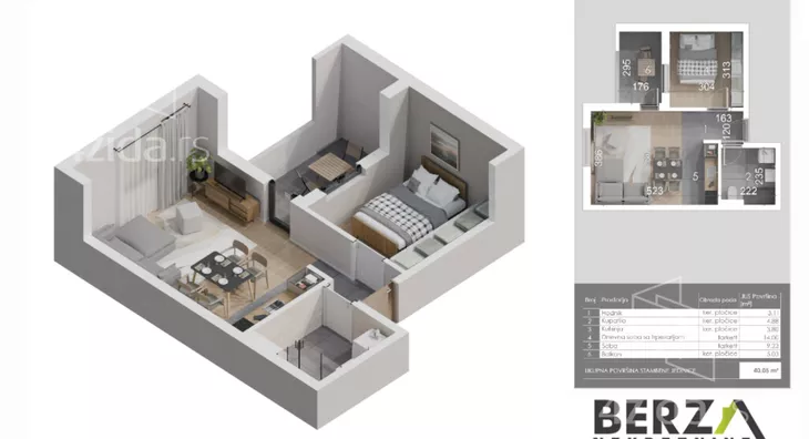 Dvosoban stan | 4zida