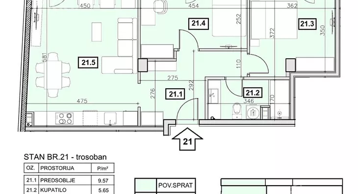 Trosoban stan | 4zida