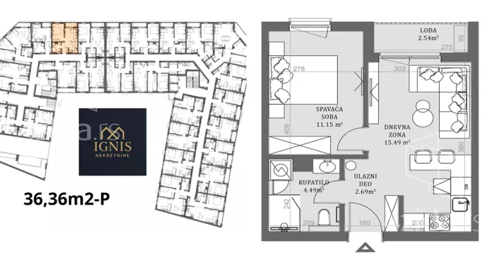 Jednoiposoban stan | 4zida