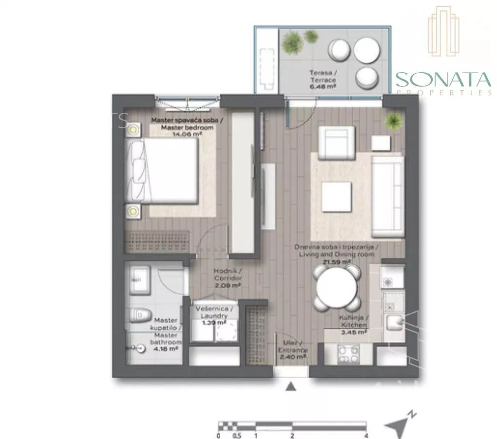 Dvosoban stan | 4zida