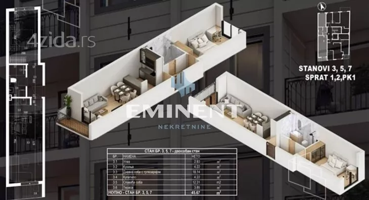 Dvosoban stan | 4zida