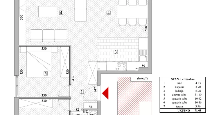 Trosoban stan | 4zida