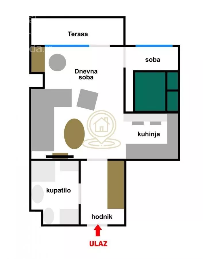 Jednoiposoban stan | 4zida