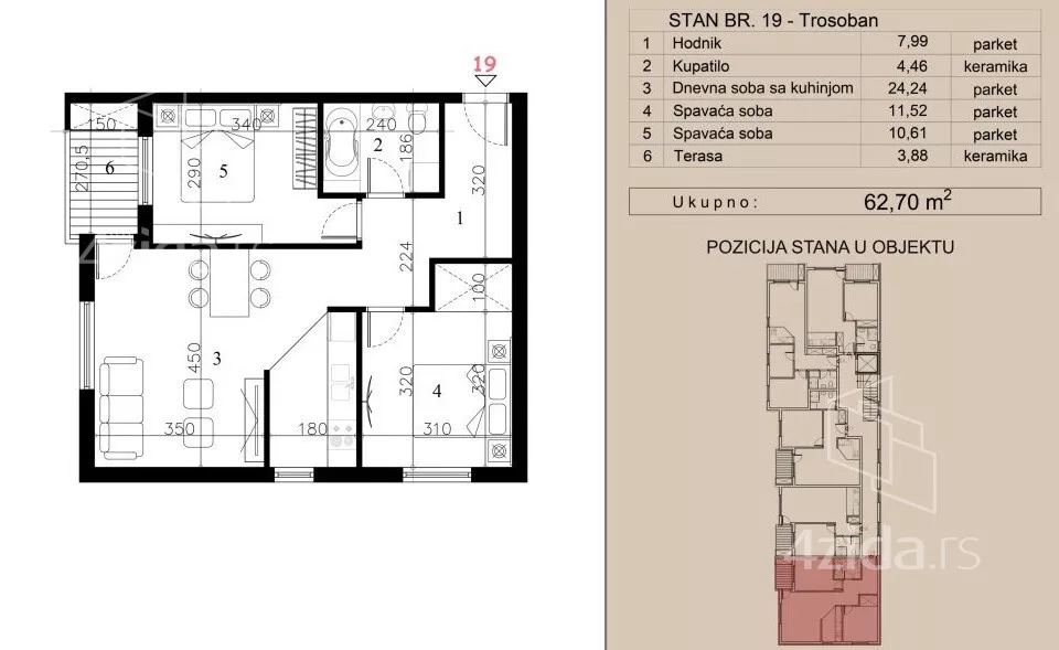 Trosoban stan | 4zida