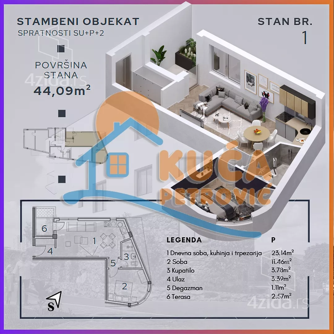 Dvosoban stan | 4zida