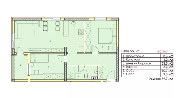 Dvoiposoban stan | 4zida