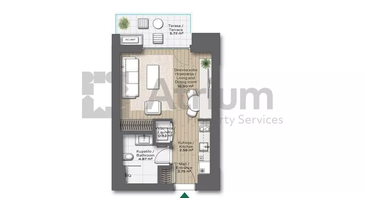 Jednosoban stan | 4zida