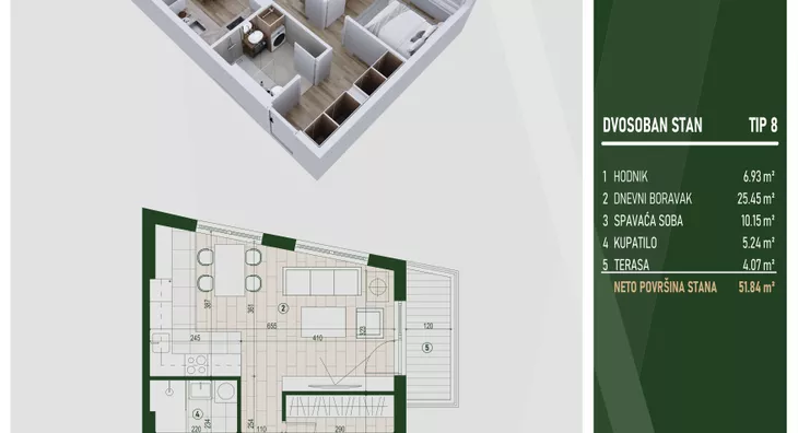 Dvosoban stan | 4zida