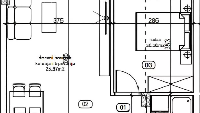 Jednoiposoban stan | 4zida