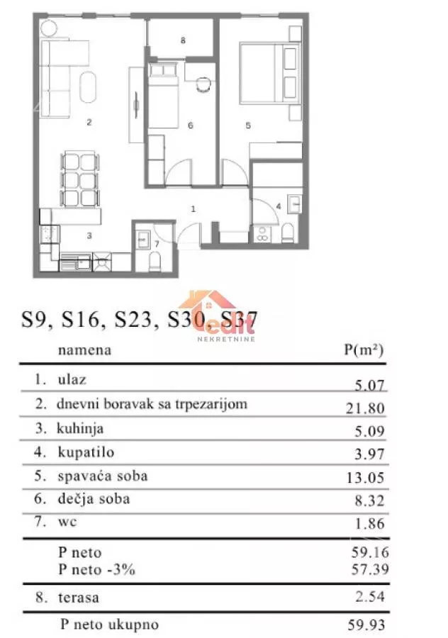 Trosoban stan | 4zida